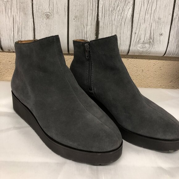 Lucky Brand Shoes - Lucky Brand Gray Suede Wedge Bootie Ladies Size 6  **
